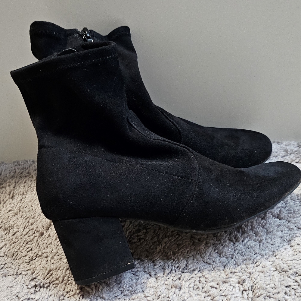 Ankle Boots with Suede Texture